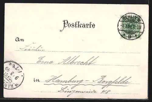 Lithographie Berlin, Weinstuben Kempinski, Mönch mit Weinflaschen