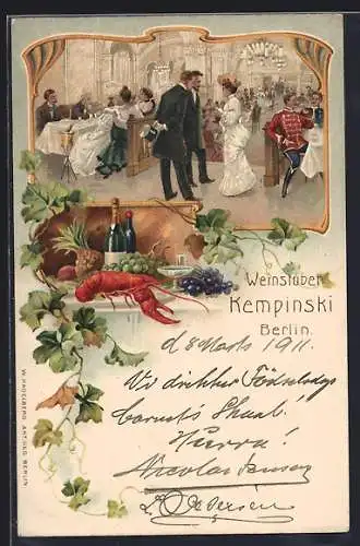 Lithographie Berlin, Restaurant Weinstuben Kempinski