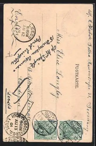 AK Gotha, Neumarkt mit Kirche, Wappen