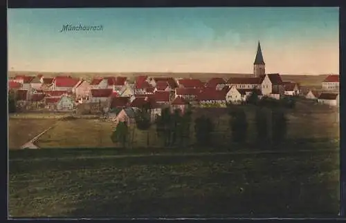 AK Münchaurach, Panorama mit Kirche