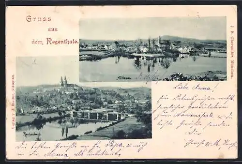 AK Nittenau /Regenthal, Uferpartie, Reichenbach