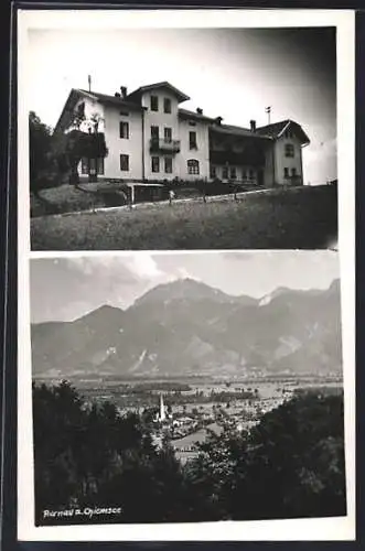 AK Bernau / Chiemsee, Villa und Ortspanorama