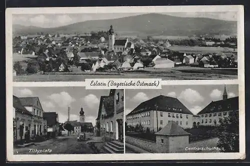 AK Eslarn, Gesamtansicht, Tillyplatz & Zentralschulhaus