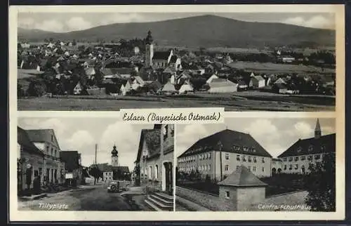 AK Eslarn, Tillyplatz, Centralschulhaus, Totalansicht