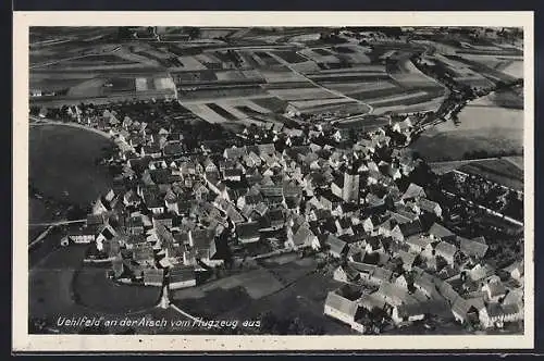 AK Uehlfeld / Aisch, Ortspanorama aus dem Flugzeug gesehen