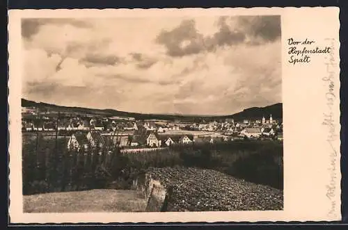 AK Spalt, Ortsansicht mit Hopfengarten