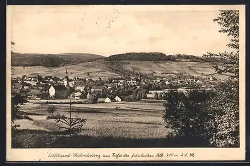AK Thalmässing /am Fusse der fränkischer Alb, Ortsansicht mit Umgebung
