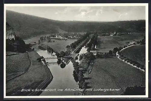 AK Essing, Blick vom Schulerloch ins Altmühltal mit Ludwigskanal