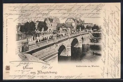 AK Magdeburg, Zollbrücke m. Werder