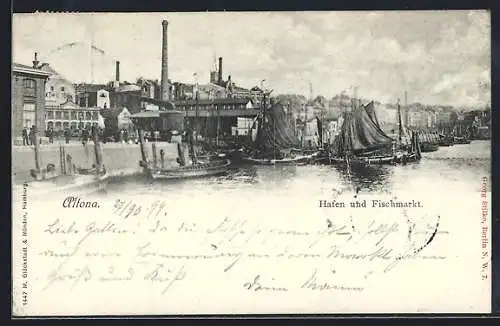 AK Hamburg-Altona, Hafen und Fischmarkt