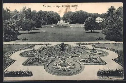 AK Dresden, Partie im Königlichen Grossen Garten