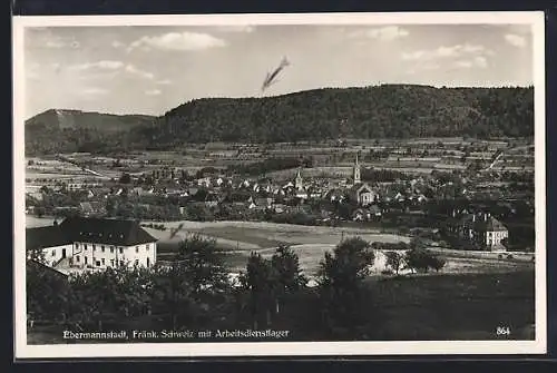 AK Ebermannstadt, Ortspanorama mit Blick zur Kirche