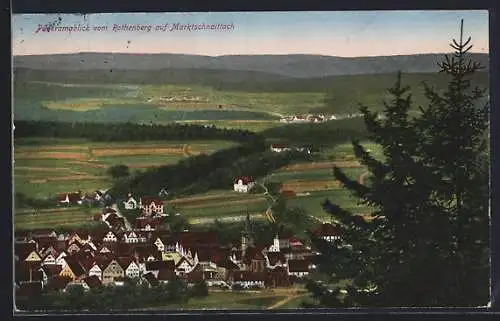 AK Marktschnaittach, Panoramablick vom Rothenberg aus