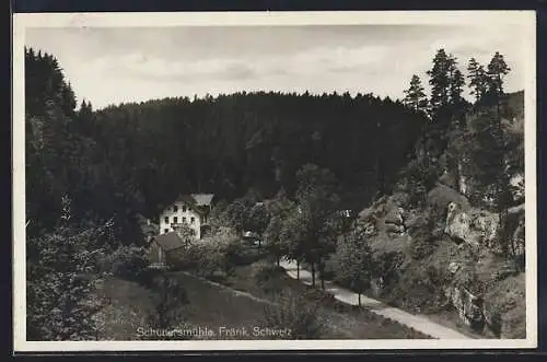 AK Schüttersmühle /Frank. Schweiz, Blick auf den Ort