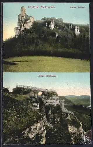 AK Streitburg /Fränk. Schweiz, Ruine Neideck und Streitburg