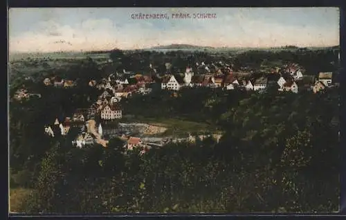 AK Gräfenberg /Fränk. Schweiz, Totalansicht mit Landschaftspanorama