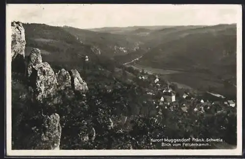 AK Muggendorf /Fränk. Schweiz, Blick vom Felsenkamm