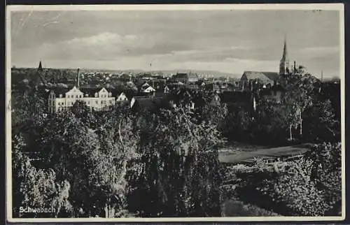 AK Schwabach, Blick über den Ort
