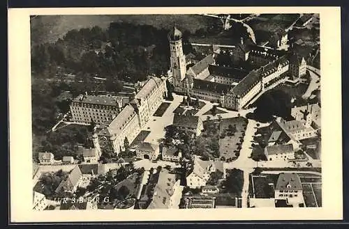 AK Ursberg /Schw., St. Josephs- Kongregation aus der Vogelschau