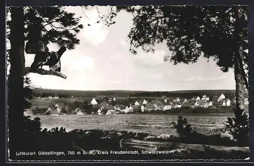 AK Göttelfingen /Freudenstadt, Blick auf den Ort