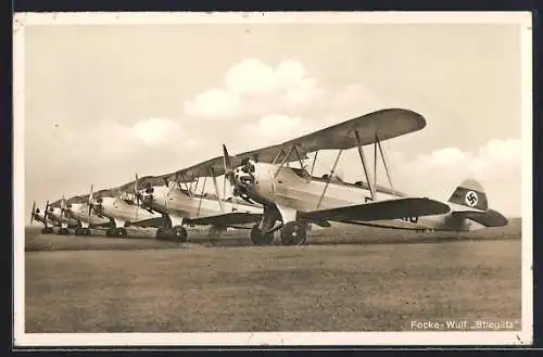 AK Kunst- und Sportflugzeug Focke-Wulf Stieglitz