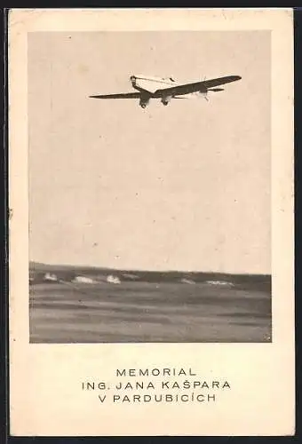 AK Pardubice, Memorial Ing. Jana Kaspara, Flugzeug über der Landschaft