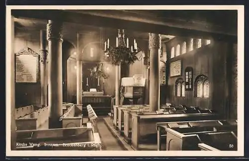 AK Brückenberg i. Rsgb., Kirche Wang, Innenansicht