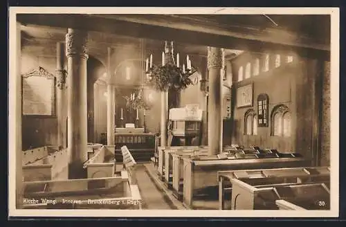 AK Brückenberg i. Rsgb., Kirche Wang, Innenansicht