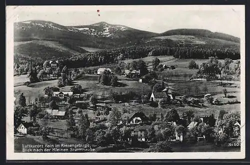 AK Hain im Riesengebirge, Blick nach der Kleinen Sturmhaube aus der Vogelschau