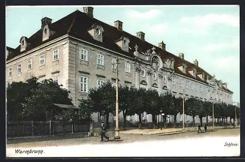 AK Warmbrunn, Strassenpartie am Schloss