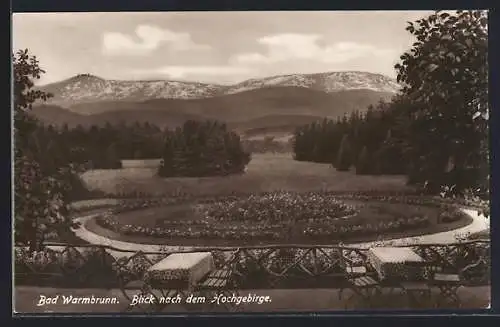 AK Bad Warmbrunn, Blick nach dem Hochgebirge
