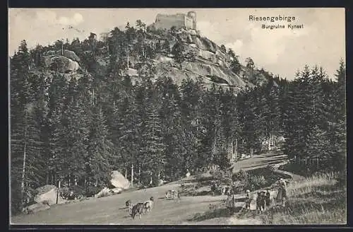 AK Kynast /Riesengebirge, Burgruine Kynast