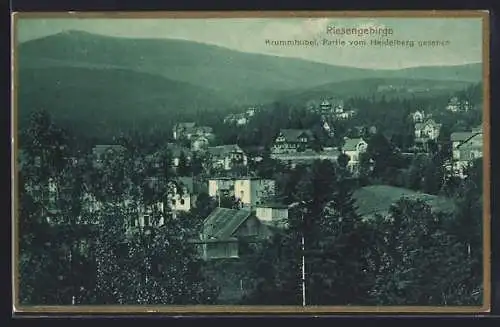 AK Krummhübel /Riesengebirge, Partie vom Heidelberg gesehen