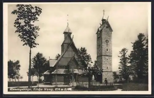 AK Brückenberg, Kirche Wang im Riesengebirge