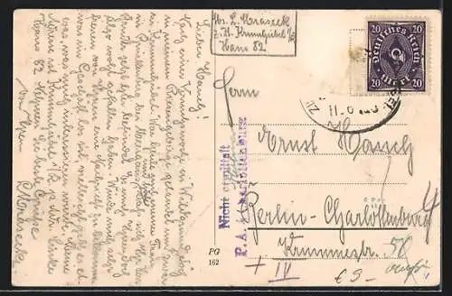 AK Krummhübel /Riesengebirge, Partie an der Kirche