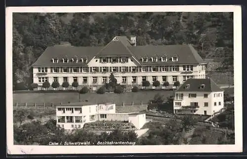 AK Calw i. Schwarzwald, Blick auf das Bezirkskrankenhaus