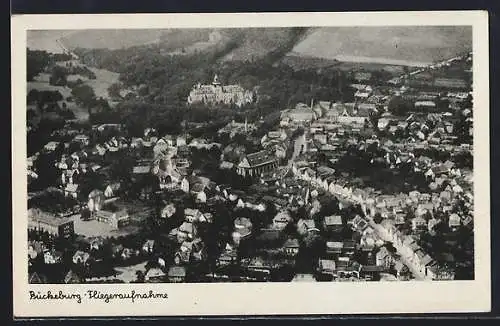 AK Bückeburg, Ortsansicht, Fliegeraufnahme