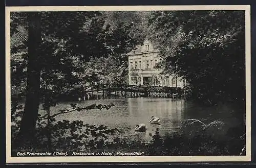 AK Bad Freienwalde, Restaurant und Hotel Papenmühle