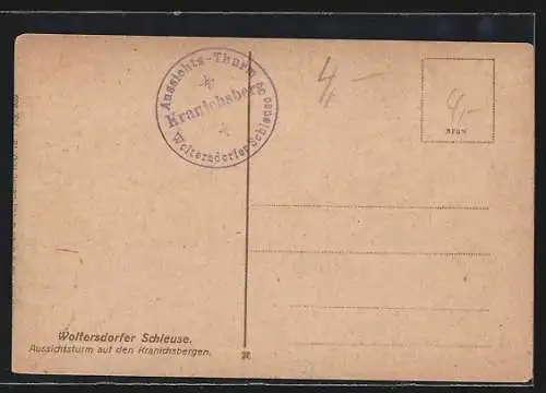AK Woltersdorf / Mark, Aussichtsturm auf den Kranichsbergen