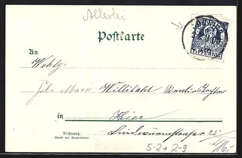 AK Frau mit Weinglas liegt auf Weintrauben, Jugendstil, Private Stadtpost