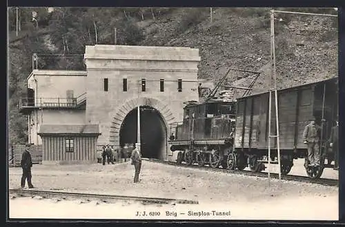 AK Brig, Simplon, Tunnel & Eisenbahn
