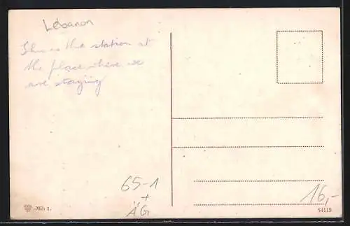 AK Miniéh, La Gare, Bahnhof