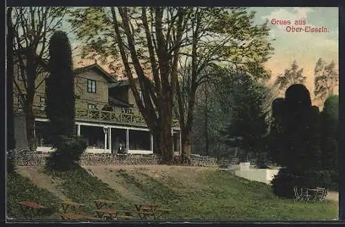 AK Ober-Eisseln, Villa mit Garten