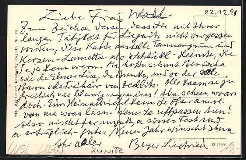 AK Kunitz, Gasthof zum Mövensee, Seepartie