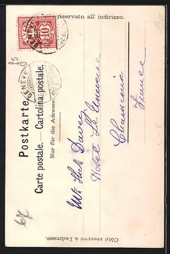 AK Genève, Hôtel du Parc, Propr. E. Ruf