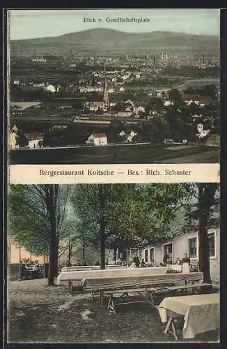 AK Koitsche, Panorama mit Bergrestaurant, Inh. Rich. Schuster