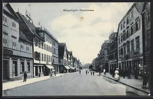 AK Göppingen, Blick in die Hauptstrasse
