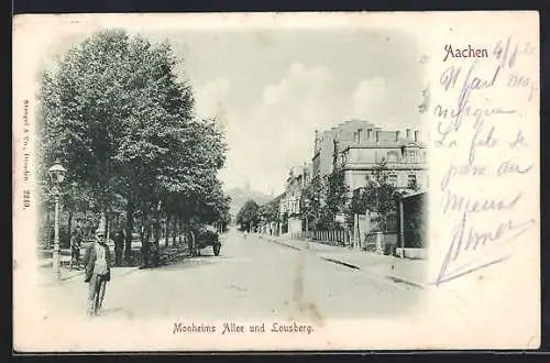 AK Aachen, der Lousberg am Ende der Monheims Allee