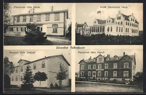 AK Kellenhusen, Hotel Deutsches Haus, Pensionat Villa Seelust