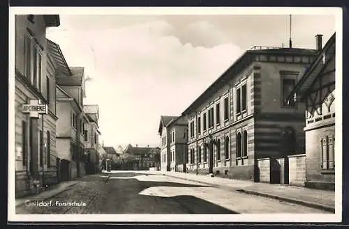AK Gaildorf, Forstschule von der Strasse gesehen